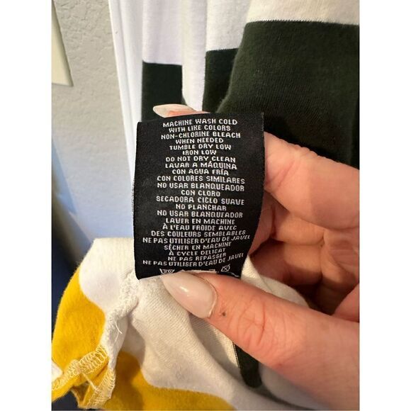 HUF Worldwide Striped Long Sleeve Collared Polo Shirt - Size M - Picture 7 of 8